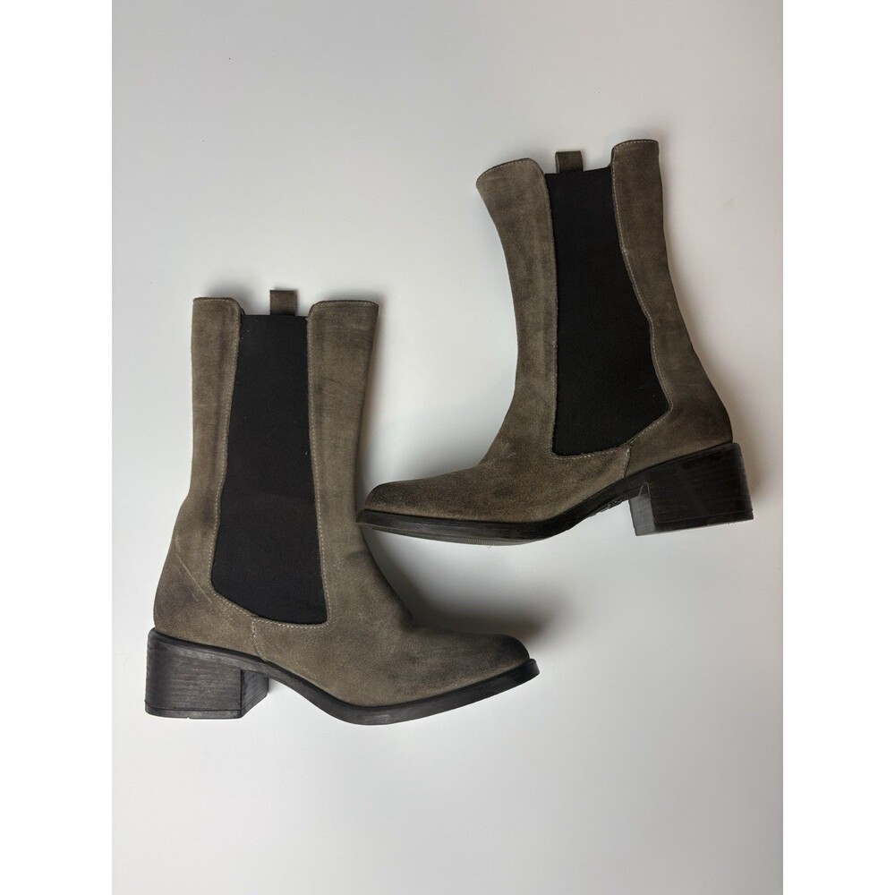 Emanuele Crasto Riding  Mid Calf Pull On  boots women's sz 7.5 made in Italy